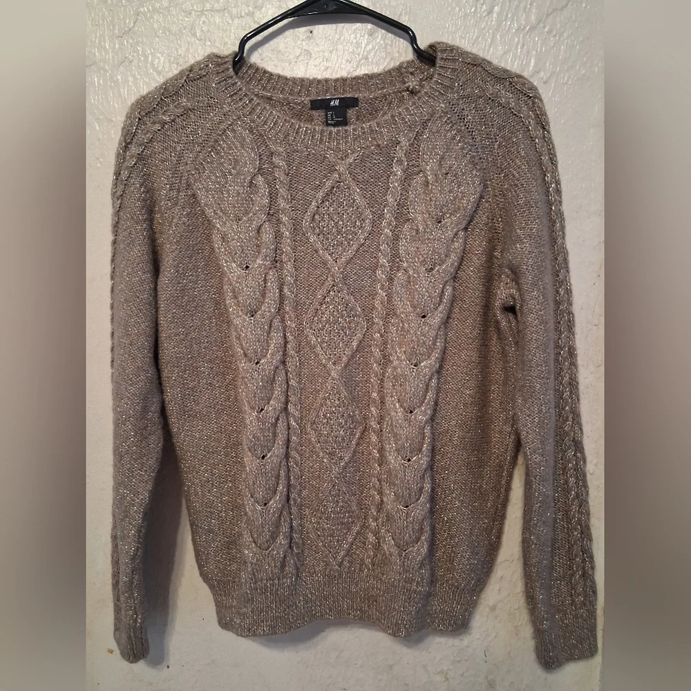 💥H&M Cable Knit Sweater | Cozy Neutral Chic ✨ Size L - Picture 2 of 7